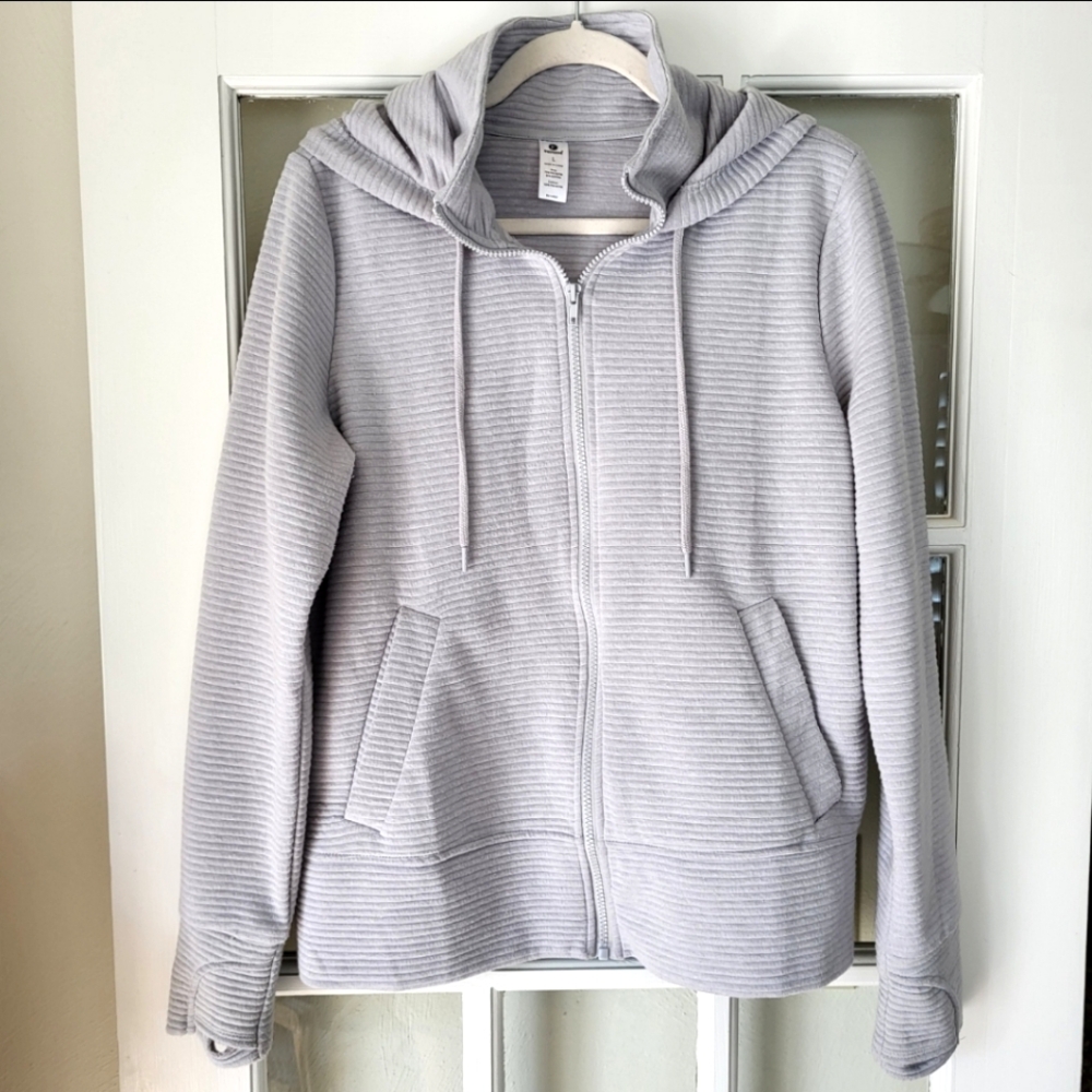 90 Degree By Reflex Jacket Gray Zip Up Hoodie Sweatshirt